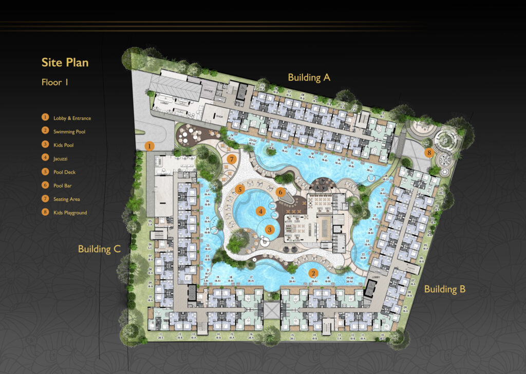 Zenith Pattaya első emelet alaprajz